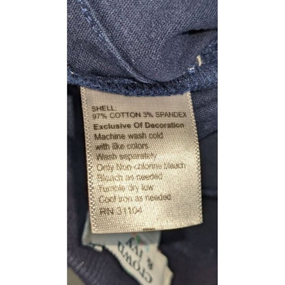 Crown & Ivy Baby Twill Pants Navy Blue 9 Months - Picture 4 of 4